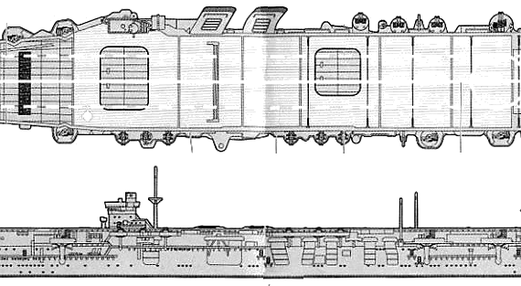 Корабль IJN Soryu [Aircraft Carrier] (1941) - чертежи, габариты, рисунки